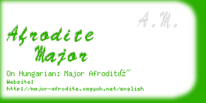 afrodite major business card